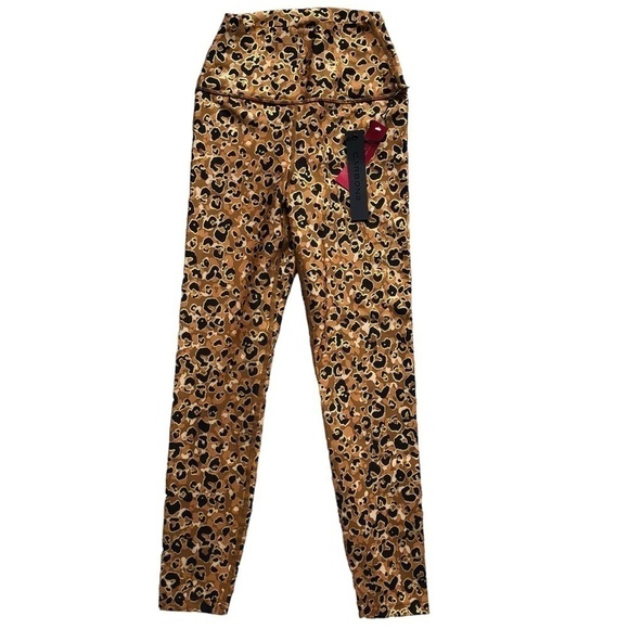 Carbon38 Layered Leopard Print High Rise Legging Size XS - Picture 4 of 10